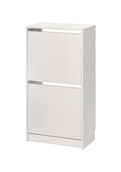 Ikea Bıssa Ayakkabı Dolabı, Beyaz, 49x28x93 Cm, 2 Bölmeli