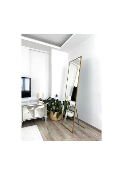 Effe Gold Metal Çerçeveli Ayaklı 180x50 Boy Aynası