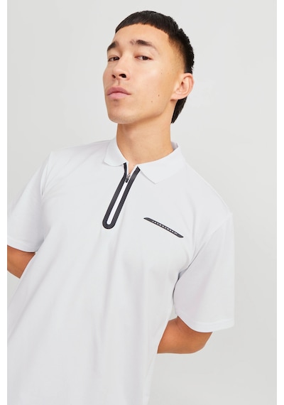 Jack & Jones Erkek Polo Yaka T Shirt 12273127 Beyaz-siyah Beyaz-siyah