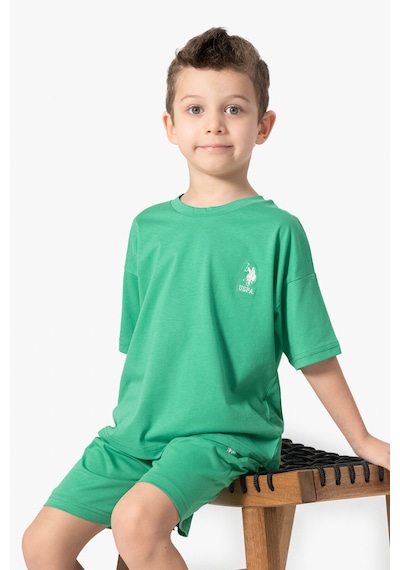U.S. Polo Assn. Erkek Çocuk Yeşil Bermuda Takım 5274-43654 Yeşil