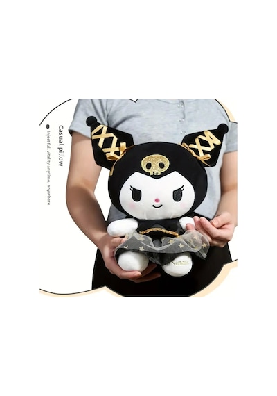 Kuromi Hello Kitty Özel Seri Sanrio 25 Cm Peluş Oyuncak Sanrio Kuromi Plush Hediyelik Oyuncak Beyaz - Sİyah