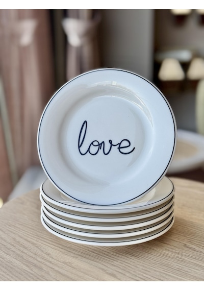 Porland Hope-love 6 Kişilik Kahve Ve İkram Servisi Beyaz