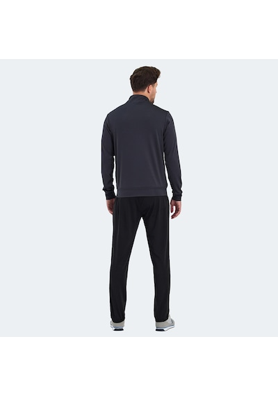 Slazenger RECOGNIZE Erkek Fermuarlı Dik Yaka Cepli Koyu Gri Eşofman Takımı