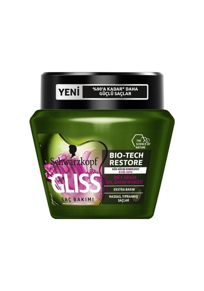 Schwarzkopf Gliss Bio-Tech Restore 2'si 1 Arada Saç Bakım Maskesi 300 ML