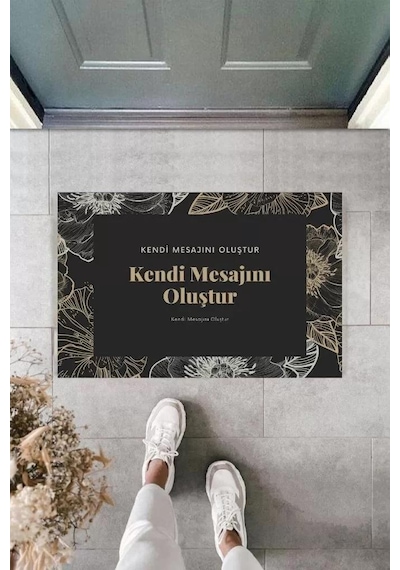 Dijital Baskı Kişiye Özel İç Kapı Dekorasyon Paspas Ps11256 Renkli