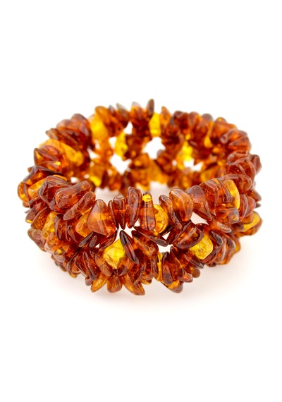 Kehribar Bileklik Amorf Tasarım Ambergold Blk23-121 Çok Renkli