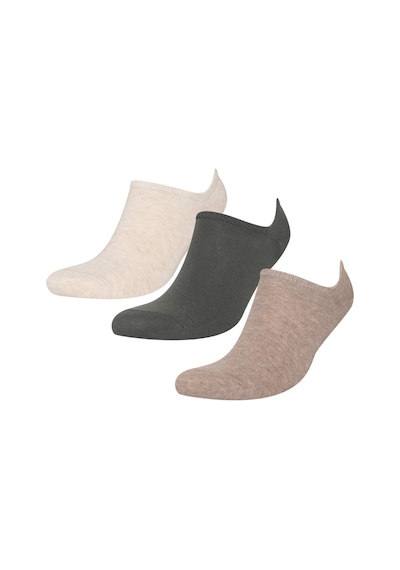 Defacto Erkek Basıc Düz Görünmez 3lü Pamuklu Sneaker Çorap K4595aznsbn117 Kahve-bn117