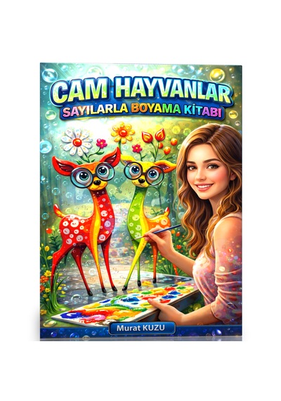 Cam Hayvanlar Sayılarla Boyama Kitabı Örnekleriyle 40 Süper Boyama