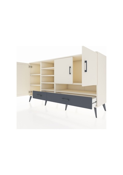 Kronos Konsol 8 Raflı 2 Çekmeceli 3 Kapaklı 176x59x99 Aytaşı-ayta Aytaşı-aytaşı/antrasit