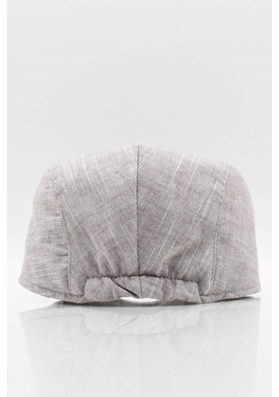 Külah Erkek Düz Pamuklu Koyu Bej Flat Cap Kasket