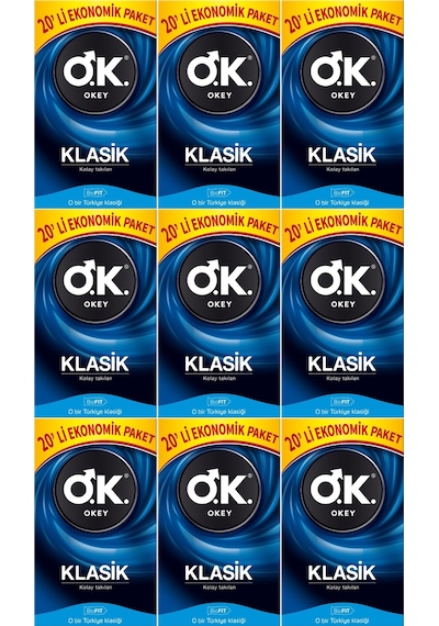 Okey Klasik Prezervatif 9 x 20'li