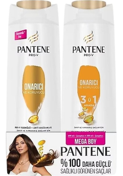 Pantene Onarıcı ve Koruyucu Şampuan 600 ML + Saç Kremi 350 ML Pantene Onarıcı ve Koruyucu Şampuan 600 ML + Saç Kremi 350 ML