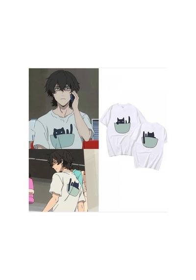Buddy Daddies Kyuutarou Kugi Cat Tişört 001