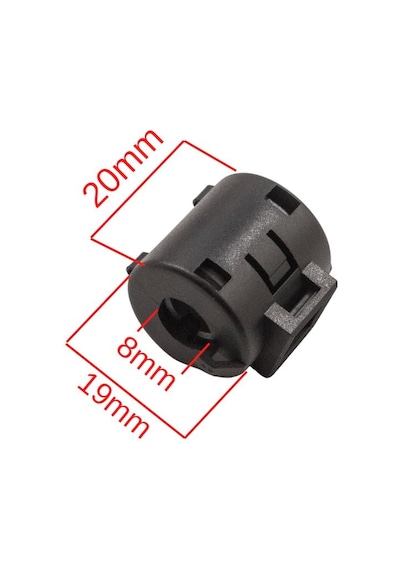 8mm Parazit Önleyici Manyetik Halka 19x20mm - Ferit Nüve