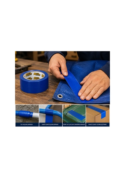 Pro Plus Mavi Tamir Bandı 48 Mm X 10 Metre 6'lı Güçlü Yapışkanlı Dayanıklı Onarım Bandı Diğer