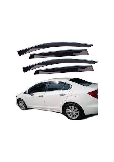 Honda Civic Fb7 Cam Rüzgarlığı Krom Çıtalı 2012 Sunplex