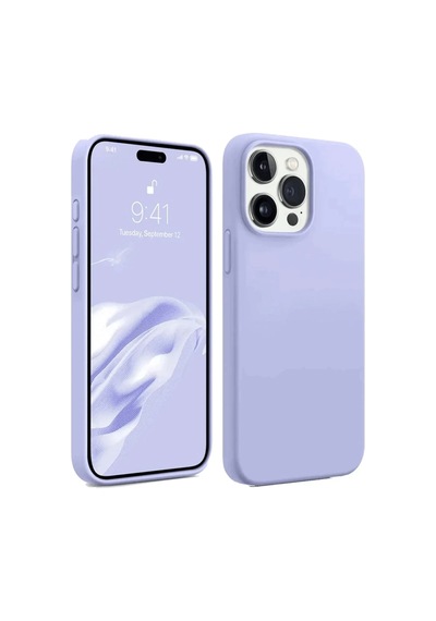 Apple Uyumlu iPhone 15 Pro Uyumlu Kılıf First Silikon - Lila