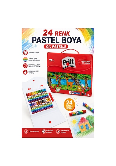 Pastel Boya 24 Renk 1 Paket Pritt Pastel Boya 24 Lü Çantalı Parlak Canlı Ve Örtücü Renkler Resim Okul Sınıf Öğrenci Çok Renkli Pastel Boya 24 Renk 1 Paket Pritt Pastel Boya 24 Lü Çantalı Parlak Canlı Ve Örtücü Renkler Resim Okul Sınıf Öğrenci Çok Renkli