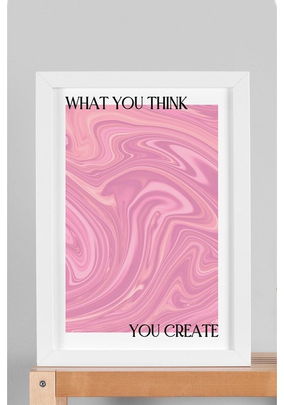 What You Think You Create Çerçeveli Tablo Aura Enerji Renkleri