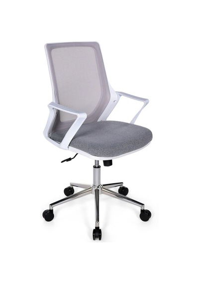 Ofisbazaar Alf Beyaz Fileli Çalışma Koltuğu Ergonomik Şef Ve Toplantı Koltuğu Gri Gri