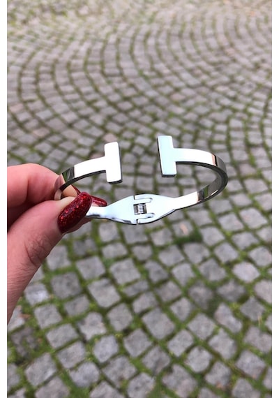 Gümüş Renk Çelik T Kelepçe Gümüş