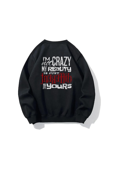Brz Collection Oversize Unisex I'm Not Crazy Sweatshirt-siyah Siyah