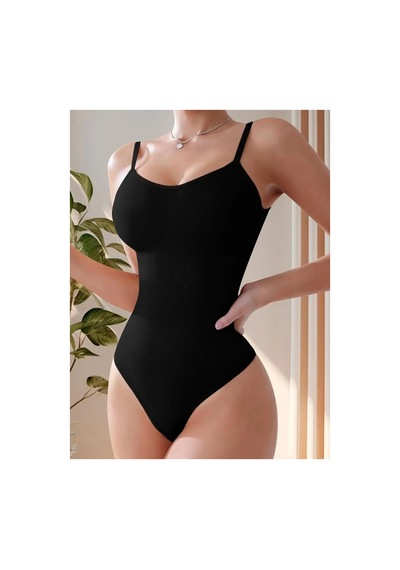 Zıbın String Model Toparlayıcı Çıtçıtlı Body Korse 9052 Siyah