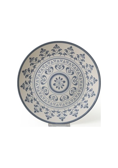 Keramika Dc Mavi Dekor Servis Tabak 25 Cm 5 Adet Çok Renkli