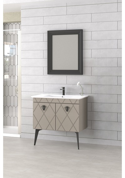 Biani Cosmos 90 Cm Matt Mocha Banyo Dolabı