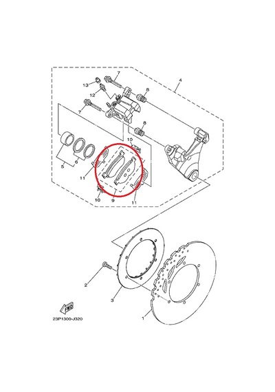 Yamaha S.Tenere 1200 Arka Fren Balatası 3D8-25806-00