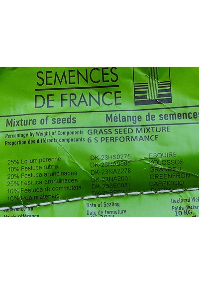 Performance 6s Çim Tohumu 10 KG