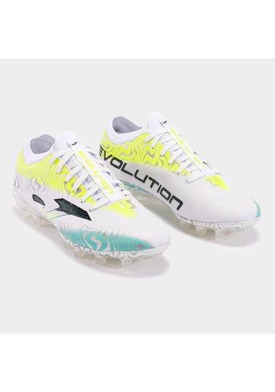 Joma Evolutıon Cup 2402 Whıte Yellow Krampon Ve Halı Saha Ayakkabısı Beyaz