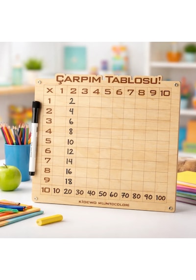 Çarpım Tablosu Kalem Silgi Ahşap Eğitim Seti İlkokul Eğitici Ahşap Oyuncak Etkinlik Set Kolay Öğren