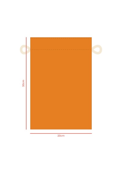 Baghashtag Turuncu Bez Kese 20 Cm X 30 Cm Çok renkli
