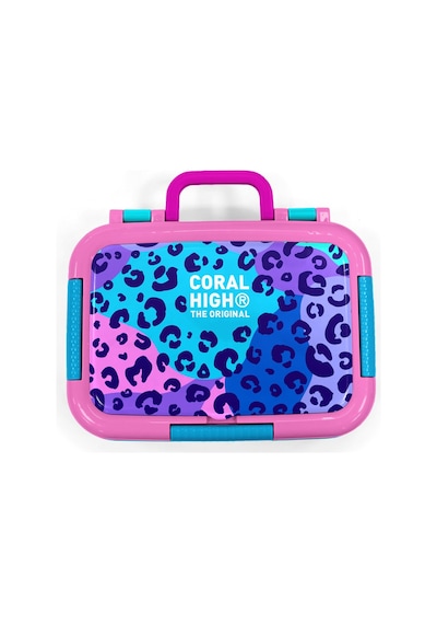 Coral High Kids Mor Leopar Desenli Paslanmaz Çelik Beslenme Kabı 39166 Mor