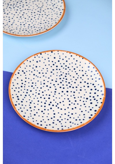 Tabak Evi Porselen Spotty Pasta Tabağı 19,50cm Sp1 6 Kişilik 6 Parça Çok Renkli