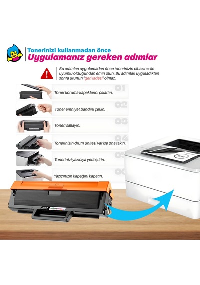 Hp 106a / W1106a Uyumlu Toner 4'lü  Paket - Çipli / 107a / 107w / Mfp 135w / Mfp 137fnw