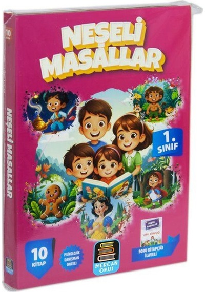 1. Sınıf Okuma Seti Neşeli Masallar 10 Kitap + Soru Kitapçığı ...