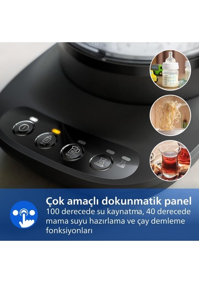 5000 Serisi Çay Makinesi - Otomatik Sıcak Tutma, 2,2l Ekstra Geniş Kapasite, 0,9l Cam Demlik, 1900w Güç Hd7360/00 Diğer