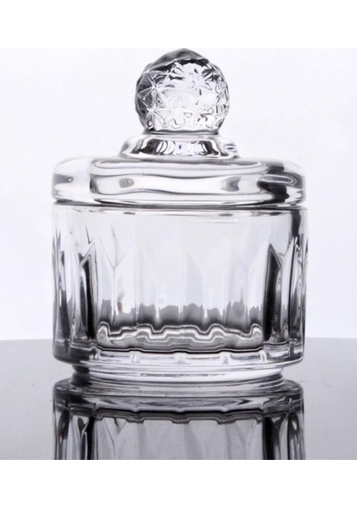 Deconox Lüx Kristal Mini Cam Şekerlik & Cam Lokumluk, Kesme Cam Lüx Şekerlik 7.5cm 9.2cm - 06644 Genel