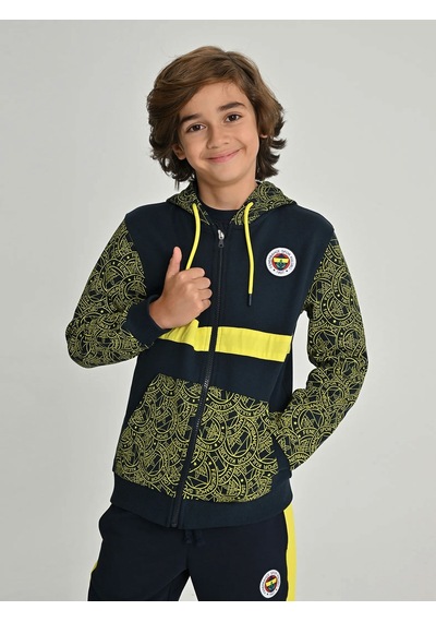 Fenerium Çocuk Trıbun Logo Patternli Sweat Fb Laci Yeni