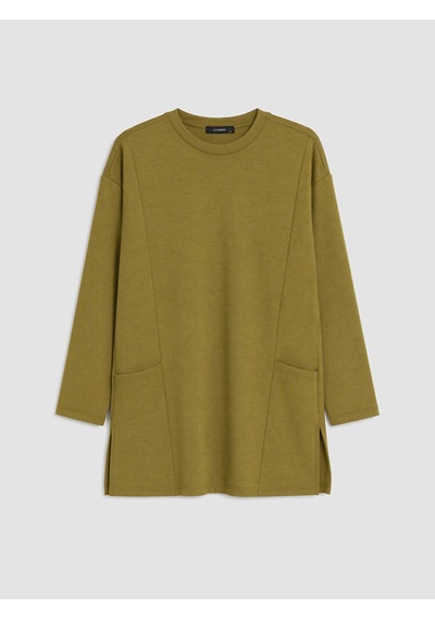 LC Waikiki Lc Waıkıkı Yeşil Soft Touch Kadın Sweatshirt Tunik