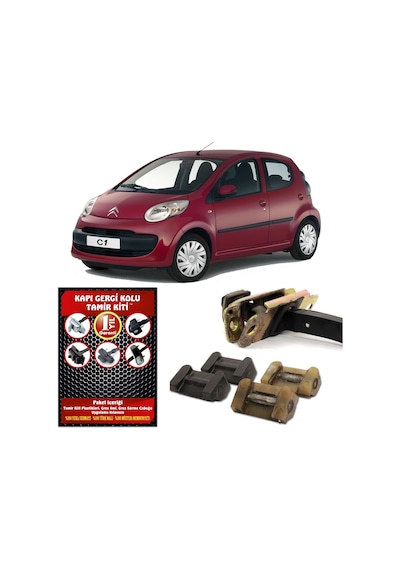 Barrer Citroen C1 Kapı Gergi Kolu (Limitör) Tamir Kiti 2005-2015