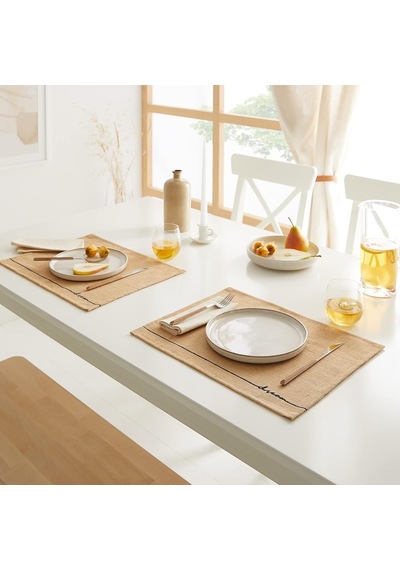 Ocean Home Textile 6'li Dream Jüt Amerikan Servis Seti 45 X 35 Cm Genel