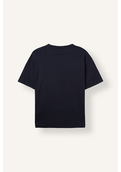 Defacto %100 Pamuk Oversize Bisiklet Yaka Basic Kısa Kollu Tişört E6885axnsnv64 Lacivert-nv64