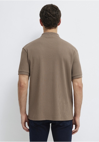 Mavi - Kahverengi Polo Tişört 0613126-83866 Kahverengi