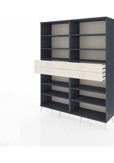 Hyperion Gardrop 10 Raflı 4 Çekmeceli 176x44x221 Antrasit-antrasit/aytaşı Antrasit/aytaşı Hyperion Gardrop 10 Raflı 4 Çekmeceli 176x44x221 Antrasit-antrasit/aytaşı Antrasit/aytaşı