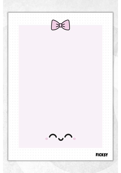 A5 Emoji Bloknot Çizgisiz Defter - 50 Yaprak - Memopad - Notepad - Not Defteri - Not Kağıdı Pembe Pembe