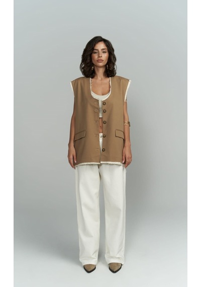 Mai Collection Mai Studios Co. Anderson Vizon Salaş Yelek Vizon