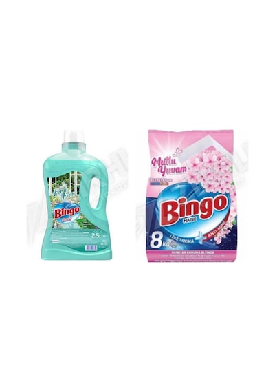 Bingo Yüzey Tem. Fresh 2.5 Lt + Tüm Renkler Toz Det. 8 Kg 2'li Set Diğer